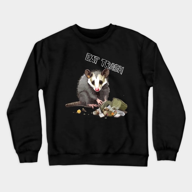 OPOSSUM - Let's Eat Trash & Get Hit By A Car Crewneck Sweatshirt by Moulezitouna